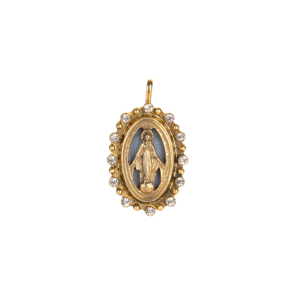 VIRGINS SAINTS & ANGELS VSA Milagrosa Medallion in Gold